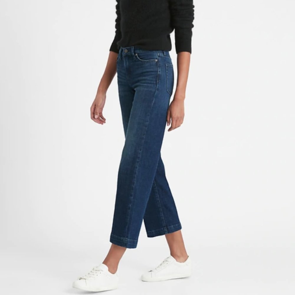 Banana Republic Wide-Leg Cropped Jean 30 Regular